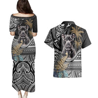 Polynesian Pitbull Couples Matching Puletasi Dress and Hawaiian Shirt Polynesian Pattern And Pitbull TS04 - Polynesian Pride