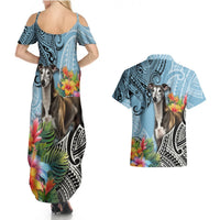 Polynesian Greyhound Couples Matching Summer Maxi Dress and Hawaiian Shirt Polynesian Pattern And Greyhound TS04 - Polynesian Pride