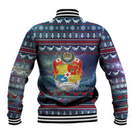 Tonga Christmas Baseball Jacket with Singing Whale Ocean Scene National Coat of Arms TS04 - Polynesian Pride