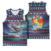 Tonga Christmas Basketball Jersey with Singing Whale Ocean Scene National Coat of Arms TS04 - Polynesian Pride