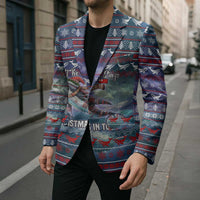 Tonga Christmas Blazer with Singing Whale Ocean Scene National Coat of Arms - Polynesian Pride