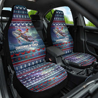 Tonga Christmas Car Seat Cover with Singing Whale Ocean Scene National Coat of Arms TS04 One Size Multicolor - Polynesian Pride