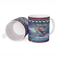 Tonga Christmas Ceramic Mug with Singing Whale Ocean Scene National Coat of Arms TS04 - Polynesian Pride
