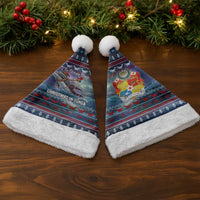 Tonga Christmas Santa Hat with Singing Whale Ocean Scene National Coat of Arms TS04 - Polynesian Pride