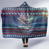 Tonga Christmas Hooded Blanket with Singing Whale Ocean Scene National Coat of Arms TS04 One Size Multicolor - Polynesian Pride
