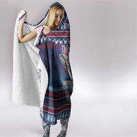 Tonga Christmas Hooded Blanket with Singing Whale Ocean Scene National Coat of Arms TS04 - Polynesian Pride