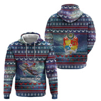 Tonga Christmas Hoodie with Singing Whale Ocean Scene National Coat of Arms TS04 - Polynesian Pride