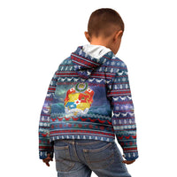 Tonga Christmas Kid Hoodie with Singing Whale Ocean Scene National Coat of Arms TS04 - Polynesian Pride