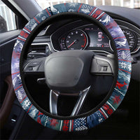 Tonga Christmas Steering Wheel Cover with Singing Whale Ocean Scene National Coat of Arms - Polynesian Pride