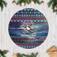 Tonga Christmas Tree Skirt with Singing Whale Ocean Scene National Coat of Arms TS04 Casual Multicolor - Polynesian Pride