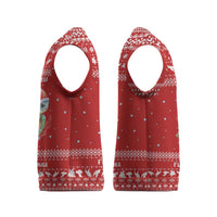 Tonga Christmas Knitted V-Neck Vest with Sea Turtle Coral Reef Design Snowflake Pattern and National Emblem TS04 - Polynesian Pride