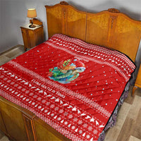 Tonga Christmas Quilt with Sea Turtle Coral Reef Design Snowflake Pattern and National Emblem - Polynesian Pride