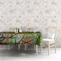 Yeah Nah Graffiti Skull New Zealand Slang Tablecloth Kiwi Grunge Brick Wall and Bold Urban Street Art