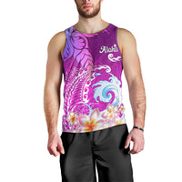 Hawaii Plumeria Flower Men Tank Top Plumeria FLowers And Polynesian Pattern TS04 - Polynesian Pride