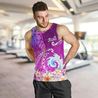 Hawaii Plumeria Flower Men Tank Top Plumeria FLowers And Polynesian Pattern TS04 - Polynesian Pride