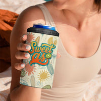 NZ Slang Sweet As Kiwi Shaka Sign 4 in 1 Can Cooler Tumbler New Zealand Surfboards Sun and Tropical Beach Retro TS04 - Polynesian Pride