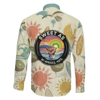 NZ Slang Sweet As Kiwi Shaka Sign Family Matching Off The Shoulder Long Sleeve Dress and Hawaiian Shirt New Zealand Surfboards Sun and Tropical Beach Retro