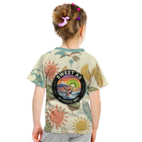 NZ Slang Sweet As Kiwi Shaka Sign Kid T Shirt New Zealand Surfboards Sun and Tropical Beach Retro