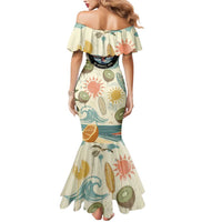NZ Slang Sweet As Kiwi Shaka Sign Mermaid Dress New Zealand Surfboards Sun and Tropical Beach Retro