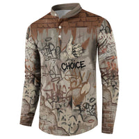 Choice Bro Graffiti Handshake Button Sweatshirt New Zealand Slang Fern Brick Wall and Urban Street Art