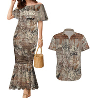 Choice Bro Graffiti Handshake Couples Matching Mermaid Dress and Hawaiian Shirt New Zealand Slang Fern Brick Wall and Urban Street Art TS04 Multicolor - Polynesian Pride