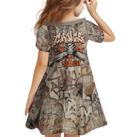 Choice Bro Graffiti Handshake Family Matching Summer Maxi Dress and Hawaiian Shirt New Zealand Slang Fern Brick Wall and Urban Street Art TS04 - Polynesian Pride