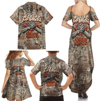 Choice Bro Graffiti Handshake Family Matching Summer Maxi Dress and Hawaiian Shirt New Zealand Slang Fern Brick Wall and Urban Street Art TS04 - Polynesian Pride