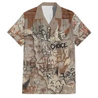Choice Bro Graffiti Handshake Family Matching Summer Maxi Dress and Hawaiian Shirt New Zealand Slang Fern Brick Wall and Urban Street Art TS04 Dad's Shirt - Short Sleeve Multicolor - Polynesian Pride
