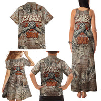Choice Bro Graffiti Handshake Family Matching Tank Maxi Dress and Hawaiian Shirt New Zealand Slang Fern Brick Wall and Urban Street Art