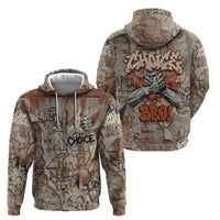 Choice Bro Graffiti Handshake Hoodie New Zealand Slang Fern Brick Wall and Urban Street Art