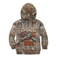 Choice Bro Graffiti Handshake Kid Hoodie New Zealand Slang Fern Brick Wall and Urban Street Art