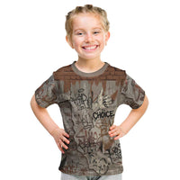 Choice Bro Graffiti Handshake Kid T Shirt New Zealand Slang Fern Brick Wall and Urban Street Art