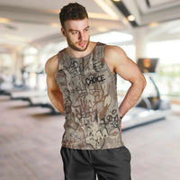 Choice Bro Graffiti Handshake Men Tank Top New Zealand Slang Fern Brick Wall and Urban Street Art
