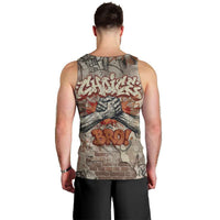 Choice Bro Graffiti Handshake Men Tank Top New Zealand Slang Fern Brick Wall and Urban Street Art