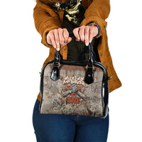 Choice Bro Graffiti Handshake Shoulder Handbag New Zealand Slang Fern Brick Wall and Urban Street Art