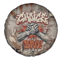 Choice Bro Graffiti Handshake Spare Tire Cover New Zealand Slang Fern Brick Wall and Urban Street Art