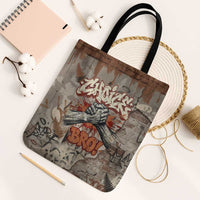 Choice Bro Graffiti Handshake Tote Bag New Zealand Slang Fern Brick Wall and Urban Street Art