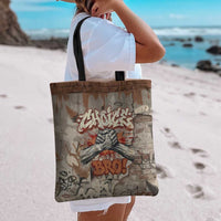 Choice Bro Graffiti Handshake Tote Bag New Zealand Slang Fern Brick Wall and Urban Street Art
