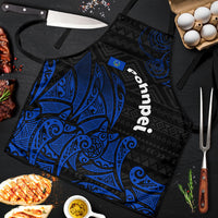 Pohnpei Federated States Of Micronesia Apron Polynesian Tribal Heritage Art With Blue Island Tattoo Patterns