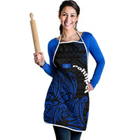 Pohnpei Federated States Of Micronesia Apron Polynesian Tribal Heritage Art With Blue Island Tattoo Patterns