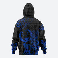 Pohnpei Federated States Of Micronesia Hoodie Polynesian Tribal Heritage Art With Blue Island Tattoo Patterns