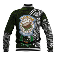 Pohnpei Federated States Of Micronesia Baseball Jacket Polynesian Tribal Heritage Art With Kaselehlie State Seal