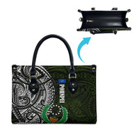 Pohnpei Federated States Of Micronesia Leather Bag Polynesian Tribal Heritage Art With Kaselehlie State Seal