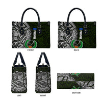 Pohnpei Federated States Of Micronesia Leather Bag Polynesian Tribal Heritage Art With Kaselehlie State Seal