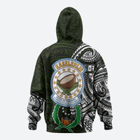 Pohnpei Federated States Of Micronesia Zip Hoodie Polynesian Tribal Heritage Art With Kaselehlie State Seal
