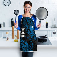 Yap Island Tribal Heritage Apron Micronesian Polynesian Tattoo Pattern Blue Black Cultural Art