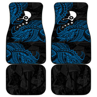 Yap Island Tribal Heritage Car Mats Micronesian Polynesian Tattoo Pattern Blue Black Cultural Art