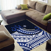 Northern Mariana Islands Saipan Area Rug Polynesian Tribal Pattern - Commonwealth Seal Art