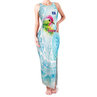 Saipan CMNI Family Matching Tank Maxi Dress and Hawaiian Shirt Polynesian Northern Mariana Islands Fruit Dove Watercolor