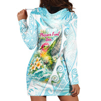 Saipan CMNI Hoodie Dress Polynesian Northern Mariana Islands Fruit Dove Watercolor TS04 - Polynesian Pride